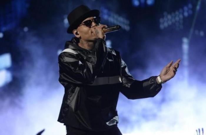 Chris Brown performs during the 2015 BET Awards in Los Angeles, California, June 28, 2015.