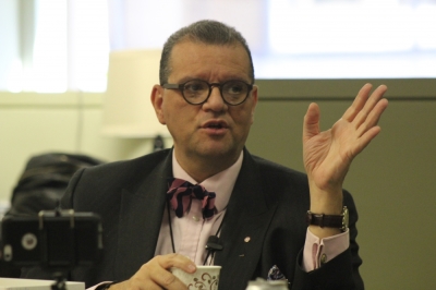 The Rev. Canon Andrew White speaks at a lunch discussion hosted by the Washington-based Institute on Religion & Democracy on December 3, 2015 in Washington D.C.