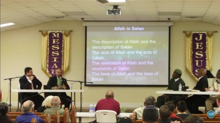 Christian and Muslim leaders debate Allah and Jesus at Cowan Road Baptist Church in Gulfport, Mississippi, in a video published on December 6, 2015.