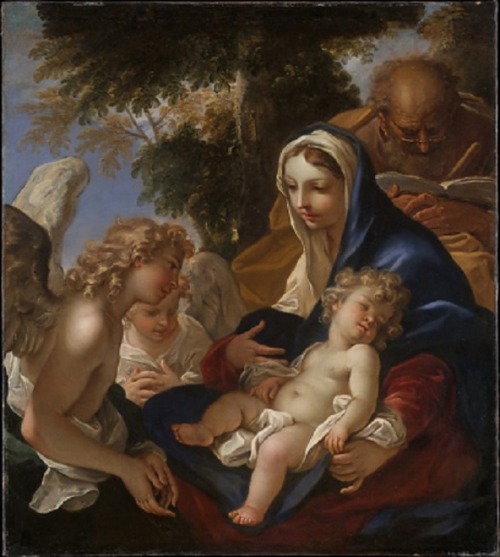 “The Holy Family with Angels” by Sebastiano Ricci.