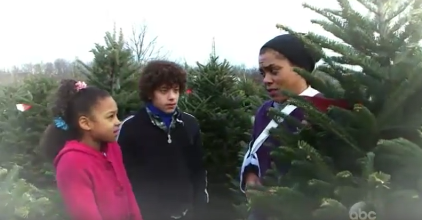 An episode of "What Would You Do?" featuring a single mother trying to get a decent Christmas tree for the holiday.