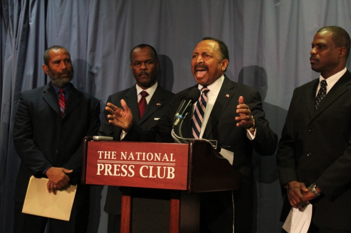 E.W. Jackson, the founder and president of Ministers Taking a Stand, announces the launch of Project Awakening at the National Press Club in Washington, D.C. on December 12, 2015.