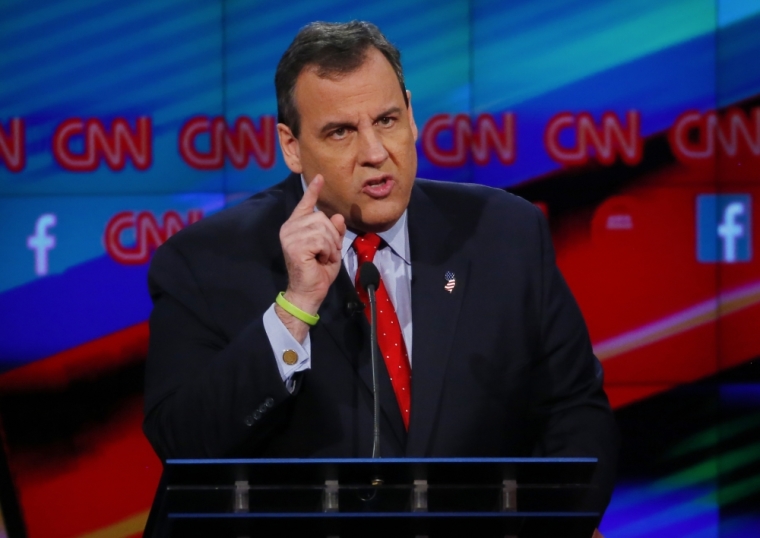 Republican U.S. presidential candidate Governor Chris Christie speaks during the Republican presidential debate in Las Vegas, Nevada December 15, 2015.