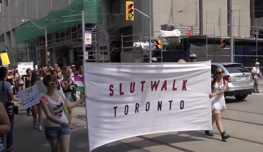 A "Slutwalk" event that took place in Canada.