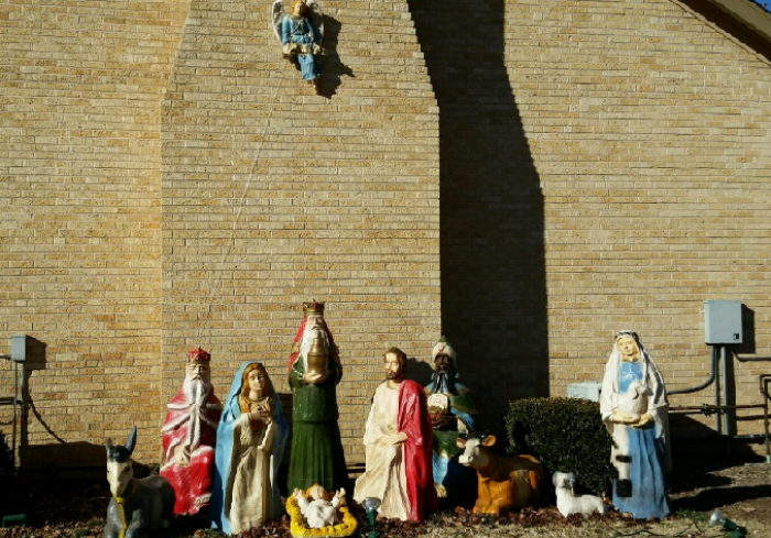 A nativity display outside of the administrative offices for The Children's Home of Amarillo, Texas.