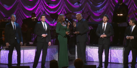 A 2015 GMA Dove Awards performance of "The Prayer", featuring The Canadian Tenors, Yolanda Adams and Donnie McClurkin.