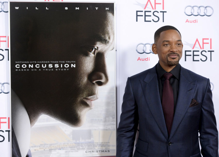 Cast member Will Smith poses during the premiere of the film "Concussion" during AFI Fest 2015 in Hollywood, California, November 10, 2015.