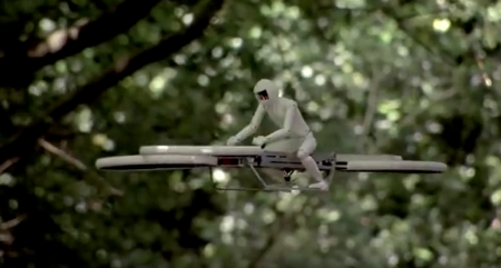 A model of the hoverbike.