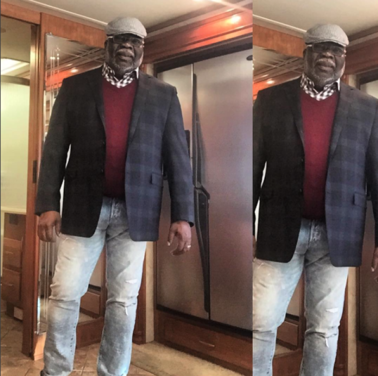 Bishop T.D. Jakes poses after preaching at One Church in Los Angeles, California, December 27, 2015.
