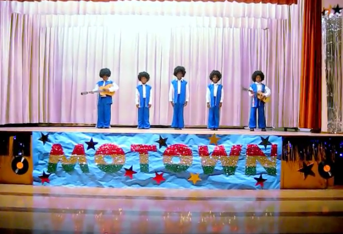 Students at Baldwin Hills Elementary pay homage to the Jackson 5.