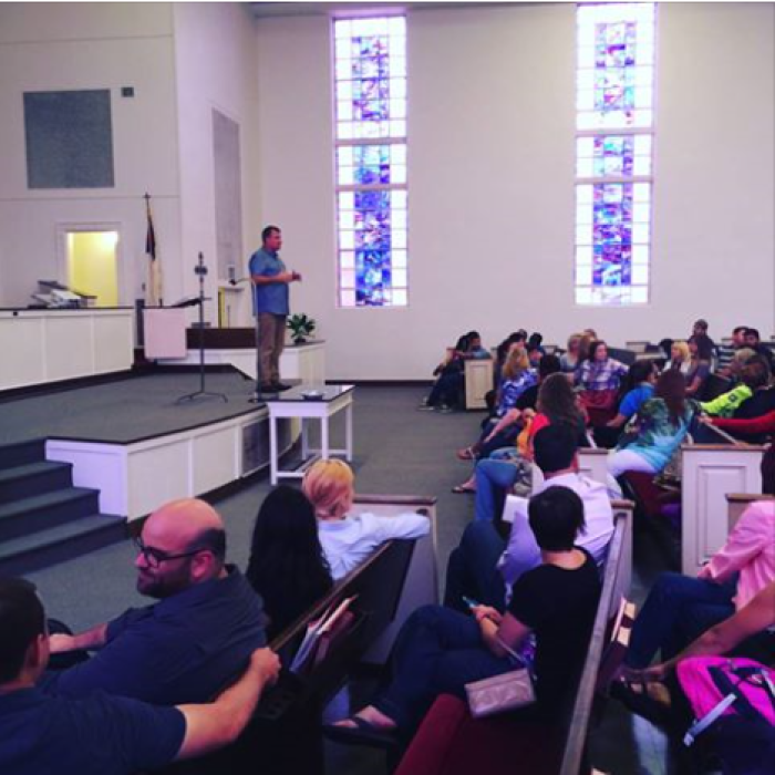River Pointe holds its first staff meeting in September 2015 at West End Church in Houston, Texas.