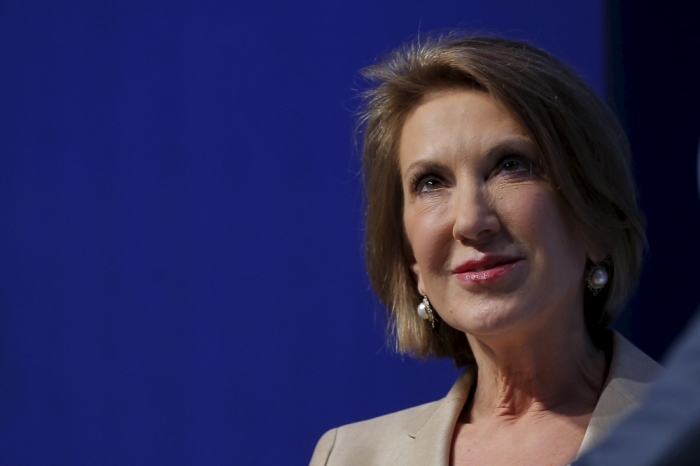 Republican presidential candidate Carly Fiorina speaks at the Sirius XM presidential candidate forum during the Republican National Committee summer meeting in Cleveland, Ohio, August 5, 2015.