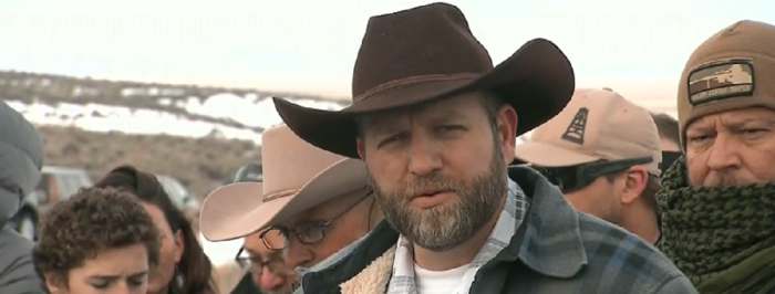 Ammon Bundy, son of controversial Nevada rancher Cliven Bundy, speaks as representative of a militia that took control of a federal wildlife refuge in Oregon in January 2016.