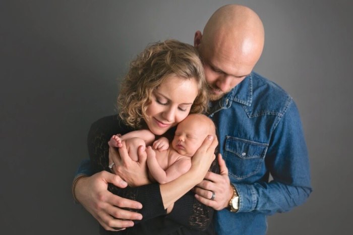 Jon and Katelyn Edwards with their newborn son Benjamin.