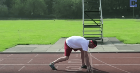 Garret Doherty of Dublin, Ireland is reportedly the fastest "retro-runner" in the world.