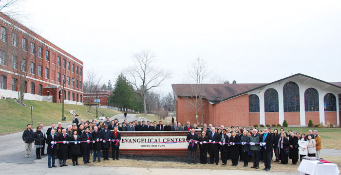 Guests of World Evangelical Alliance at the ribbon cutting ceremony of Evangelical Center in Dover, New York, on Friday, January 15, 2016.