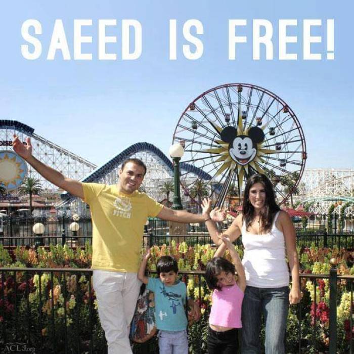 Pastor Saeed Abedini, his wife Naghmeh, and the couple's two children in this undated photo.