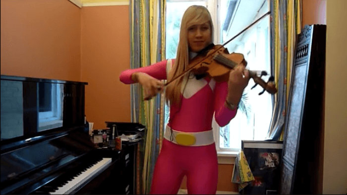 The theme song to the hit kids series 'Mighty Morphin' Power Rangers' as played on violin.