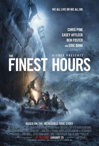 Poster art for 'The Finest Hours' movie based on the historic U.S. Coast Guard sea rescue of 1952.