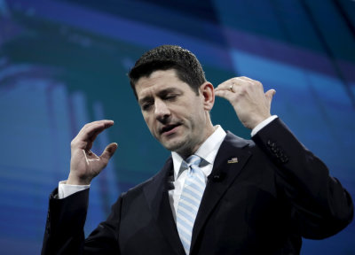 U.S. Speaker of the House Paul Ryan addresses the forum at the 2016 Kemp Forum on Expanding Opportunity in Columbia, South Carolina, January 9, 2016. The forum featured six presidential candidates and focused on their ideas for fighting poverty and expanding opportunity in America.
