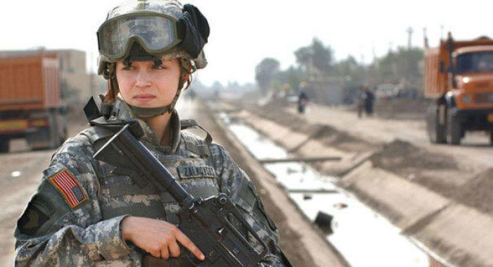 U.S. army female soldier in this undated file photo.
