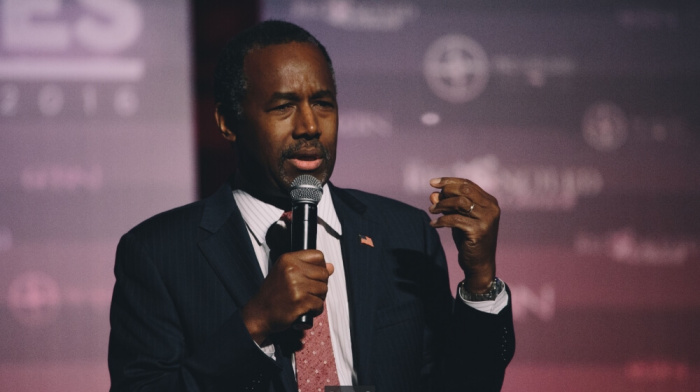 Republican presidential candidate Ben Carson speaks at the Carolina Values Summit in Rock Hill, South Carolina on Feb. 11, 2016.
