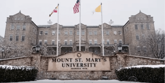 The campus of Mount St. Mary's University, a Roman school founded in 1808 and located in Emmitsburg, Maryland.