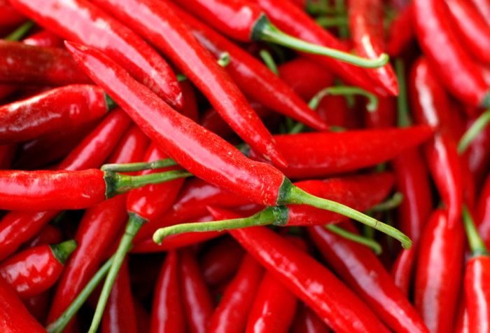 Chillies are seen on sale at a market in Jakarta, January 6, 2011.