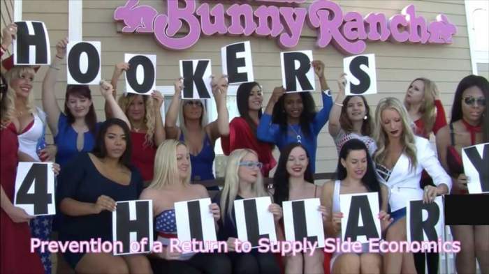 Moonlite Bunny Ranch brother workers in Carson City, Nevada officially endorsing Hillary Clinton for President of the United States of America, in video posted April 2015.