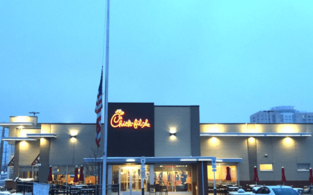 A Chick-fil-A restaurant, February 13, 2016.