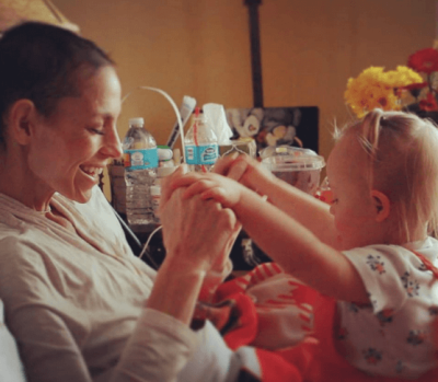 Joey Feek with her daughter, Indiana, on her second birthday.