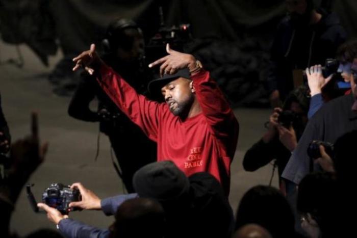 Kanye West dances during his Yeezy Season 3 Collection presentation and listening party for the 'The Life of Pablo' album during New York Fashion Week February 11, 2016.