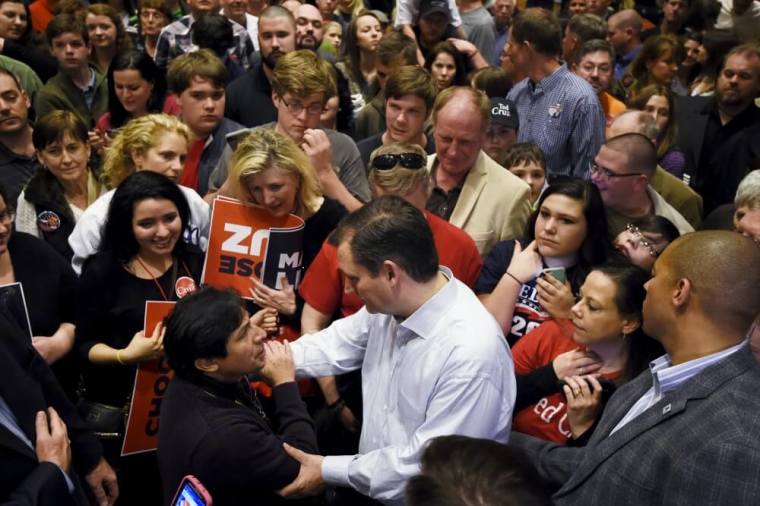 U.S. Republican presidential candidate Ted Cruz speaks to supporters during a campaign rally in Greenville, South Carolina, February 19, 2016.
