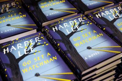 Copies of Harper Lee's book 'Go Set a Watchman' are displayed on a table inside of a Barnes & Noble store in New York, July 14, 2015. 'Go Set a Watchman,' the much-anticipated second novel by 'To Kill a Mockingbird' author Harper Lee, is the most pre-ordered print title on Amazon.com since the last book in the 'Harry Potter' series, Amazon said.