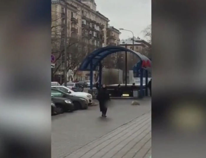 A burka-clad babysitter has been arrested in Moscow after she walked through the streets carrying the severed head of a four-year-old girl, with video posted on February 29, 2016.
