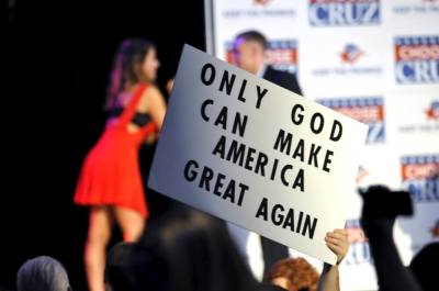 A homemade campaign sign is seen at a rally for Republican U.S. presidential candidate Ted Cruz in Oklahoma City, Oklahoma, February 28, 2016.