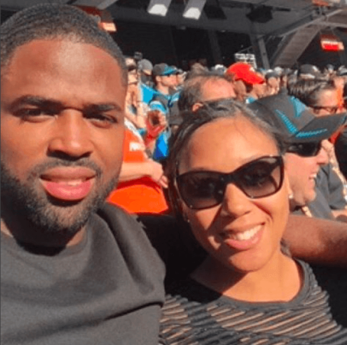 49ers Wide Receiver Torrey Smith with his wife, Chanel.