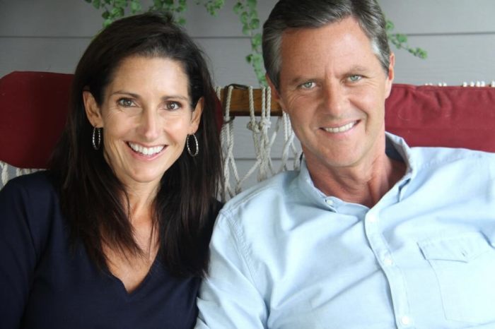 Becki Falwell and Jerry Falwell Jr. pose for a photo in this picture from August 2013.