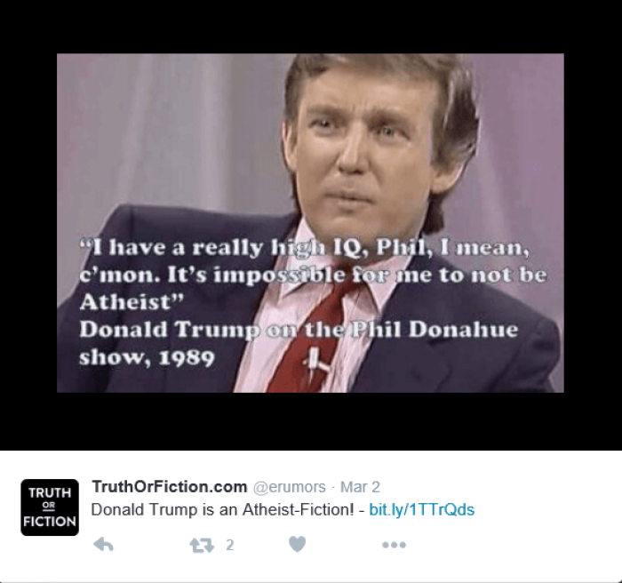 A viral photo meme of Donald Trump that includes a false quote.