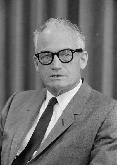Former United States Senator and Republican presidential candidate Barry Goldwater (1909-1998).