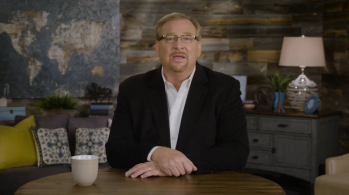 Pastor Rick Warren of Saddleback Church in California in an Easter message video posted on March 13, 2016.