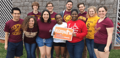 A group of Campus Pride volunteers.