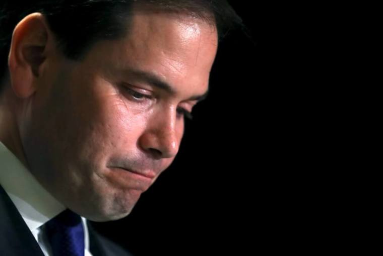 Republican U.S. presidential candidate Marco Rubio announces the suspension of his presidential campaign during a rally in Miami, Florida, March 15, 2016.