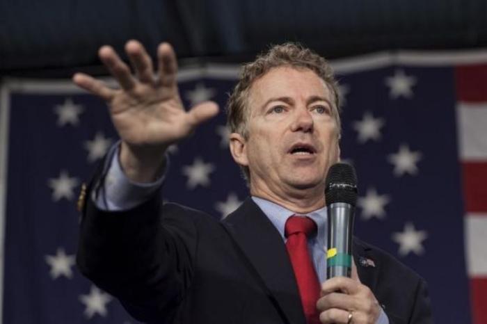 U.S. Republican presidential candidate Rand Paul speaks at the Growth and Opportunity Party at the Iowa State Fairgrounds in Des Moines, Iowa, October 31, 2015.
