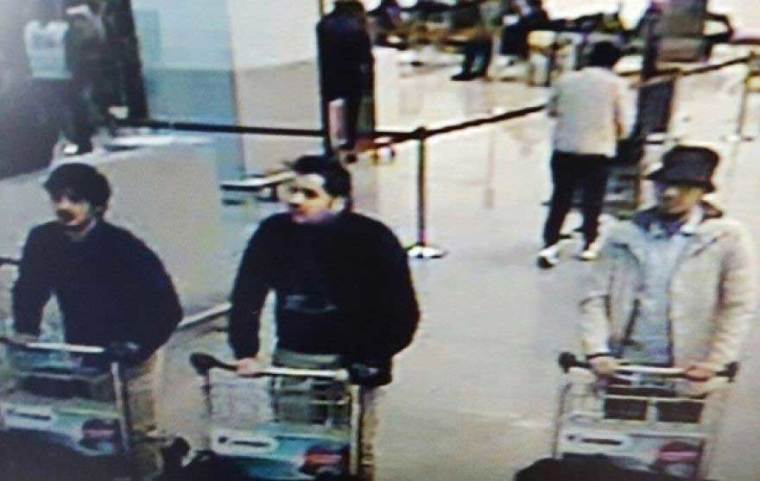 A young man in a hat caught on CCTV pushing a luggage trolley at Belgium's Zaventem airport alongside two others who, investigators said, had later blown themselves up in the terminal.