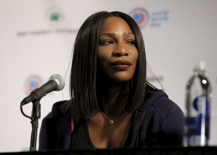 Serena Williams, the top-ranked player in women's tennis, attends a news conference in New York, March 8, 2016.