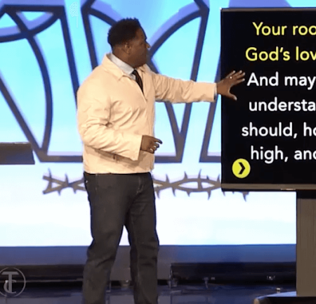 Pastor Derwin Gray of Transformation Church delivering his "Resurrect" series on March 20, 2016.