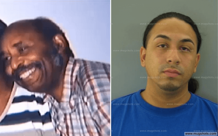 Pastor Lee Harmon, 74 (L), was hammered to death by Carlos Ramon Velazquez, 28 (R), in 2013.