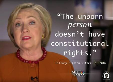 Hillary Clinton, Unborn