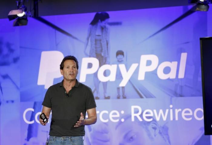 PayPal President and CEO designee Dan Schulman speaks during an event at Terra Gallery in San Francisco, California May 21, 2015.